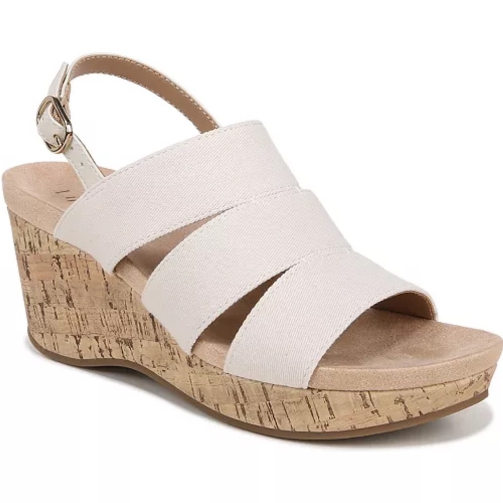 LifeStride Darby Bone Slip On Wedge Cushioning Support Shoes Size 9 NEW